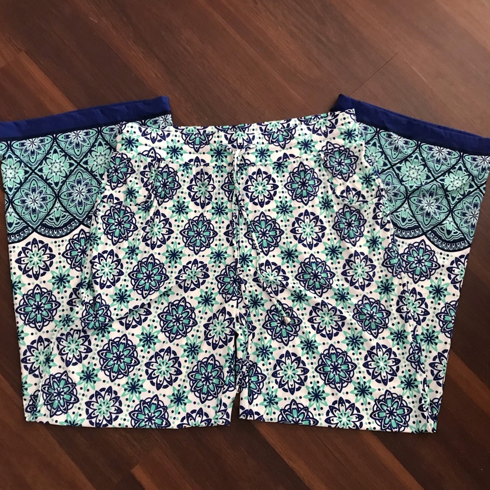Beach Break Multi Color Fun Print Beach Pool Swim Pants NWT